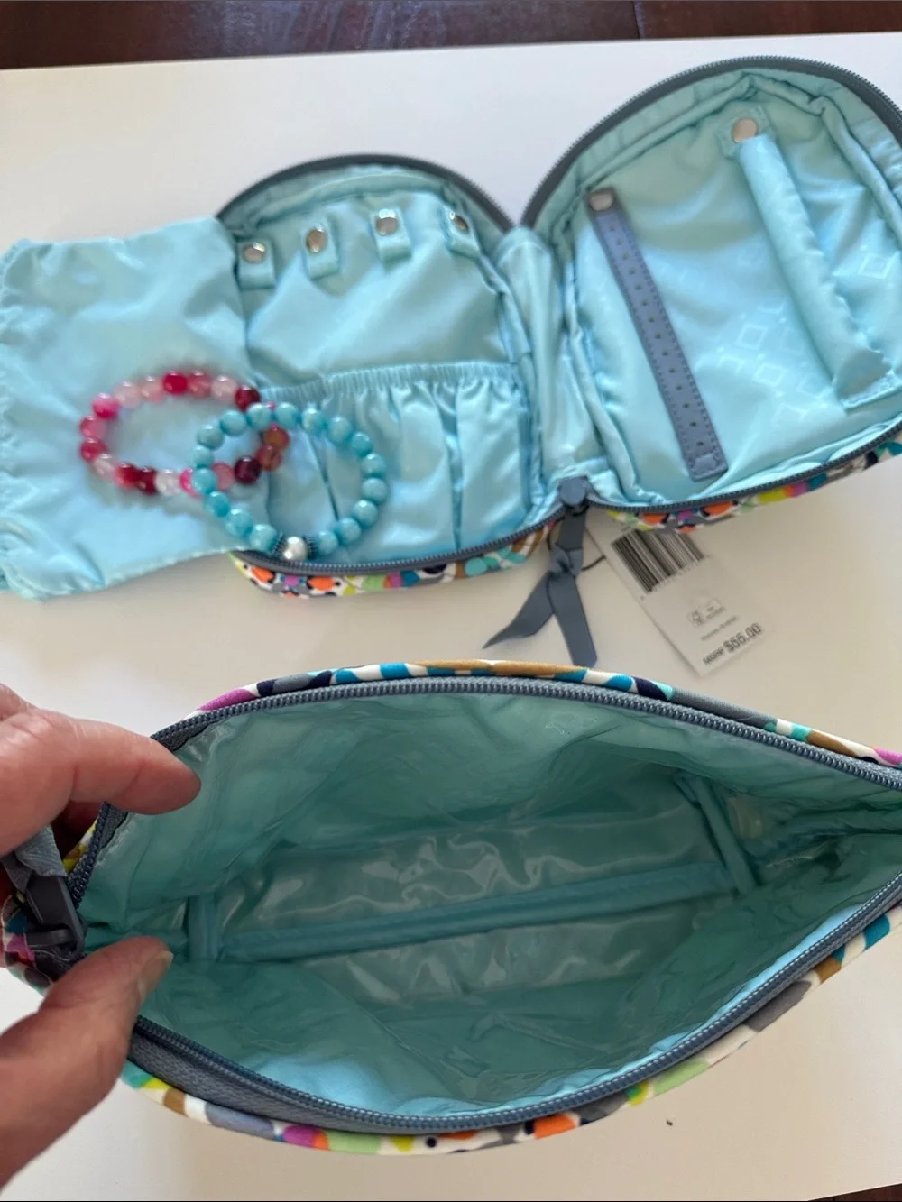 Vera Bradley NWT Travel Set - Jewelry Folio & Medium Cosmetic Case